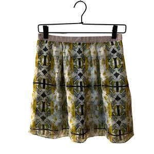 Theysken’s Theory Silk Printed Sayer Skirt Size 8